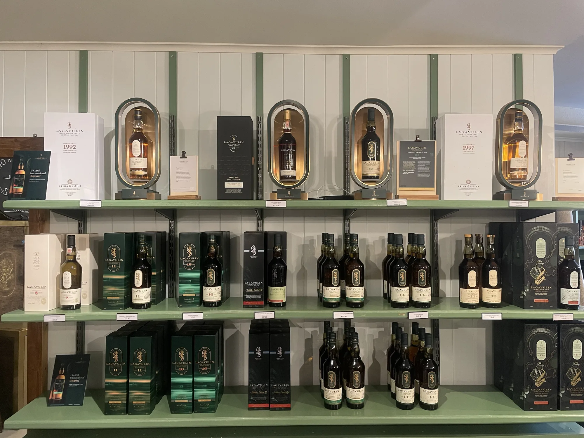Lagavulin distillery shop on Islay
