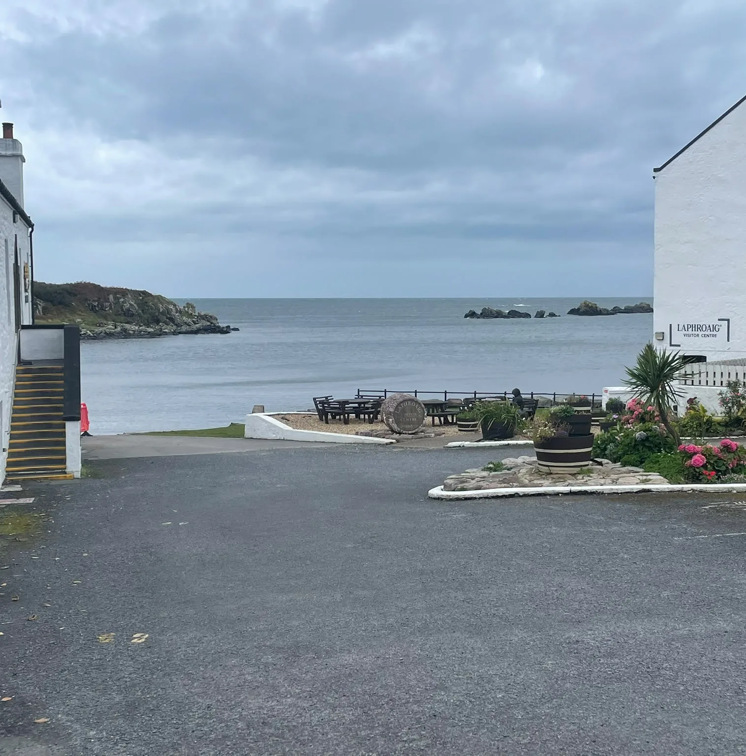 Laphroaig visitor centre by the sea, Islay