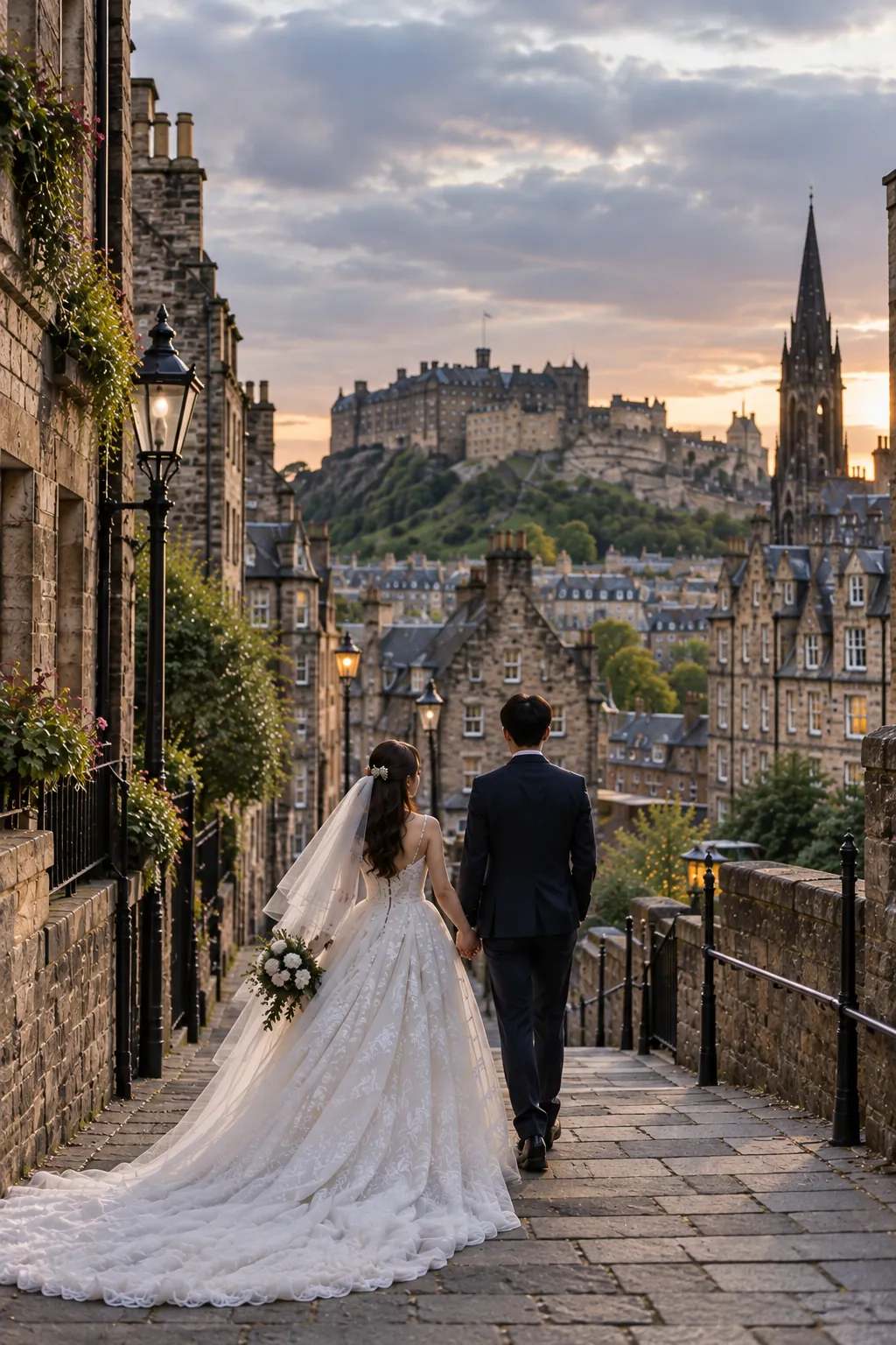 Edinburgh Old Town pre-wedding photos